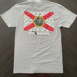 Grey/ Red Florida Grown tee